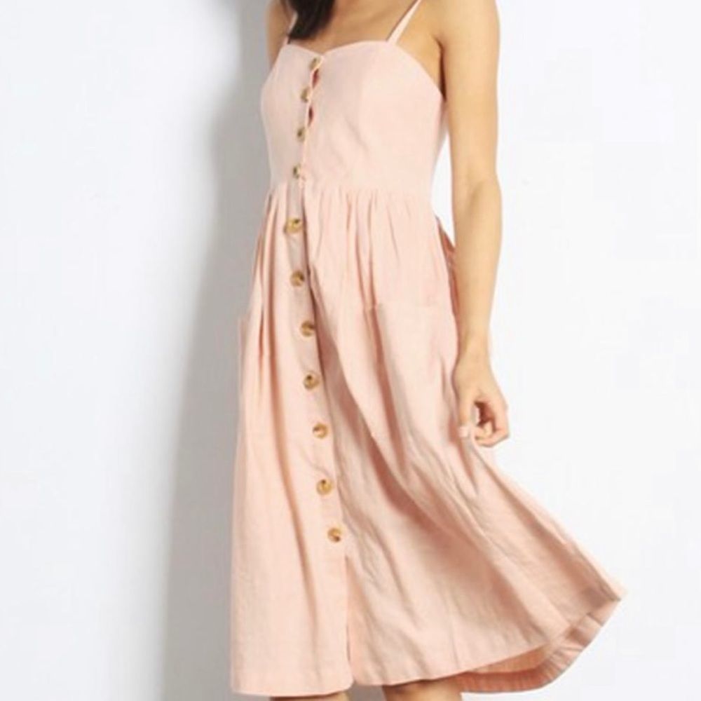 Mod Ref Button Front Midi Dress – Small